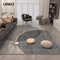 YAKO Thảm trải sàn phòng khách ngủ bắc âu thảm trải chân giường Chất liệu nhung pha lê Chống trượt Không rụng tóc
