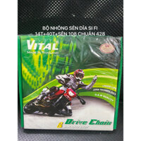 Yamaha Sirius Fi Bộ Nhông Sên Dĩa Thông Số 14T - 40T Sên 428SB-108L 9Ly Chính Hãng VITAL MADE IN THAILAND