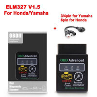 YAMAHA Thiết Bị Chẩn Đoán Lỗi ELM327 V1.5 Bluetooth 2 Cho Android & Honda 3 + 4pin Với 6 Pin Sang 16PIN 2 OBD 2 ELM 327