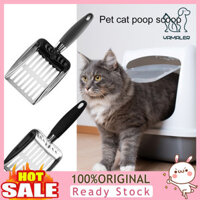 Yamaler Cat Litter Xẻng Bền Tiện Lợi Bằng Thép Không Gỉ Poop Litter Scooper Đồ Dùng Cho Mèo