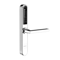Yamiry Smart Door Lock Fingerprint Bluetooth APP WiFi Password Card Mechanical Key Stainless Steel Handle for Office Residential Shopping Mall Apar...