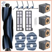 [Yanfei.vn] Dành cho máy hút bụi Robot Omni Eufy X10 Pro, bàn chải bên chính có thể giặt và tái sử dụng Bộ lọc Hepa Túi đựng bụi vải lau nhà