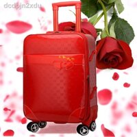 yangVali lớn màu đỏ xe đẩy trường hợp vali cưới vali nữ mật khẩu vali cưới cô dâu của hồi môn hộp của hồi môn
