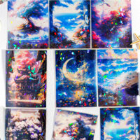 Yanji PET Cảnh Băng Meet You Again Series Fantasy Shell Light Sticker Sổ tay diy Sticker Tape #SC214TZ#