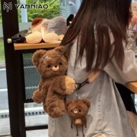Yanniao Ba lô đồ chơi sang trọng gấu bông ngoại hình cao cấp