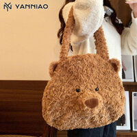 Yanniao Sang Trọng Mới Gấu Barcelona Dung Tích Lớn Cầm Tay Túi Đeo Vai Đa Năng Ba Lô Đa Năng