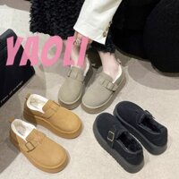 YAOLI Giày nữ. Giày cotton đế dày đế dày. Giày len mùa đông cộng với giày Birken nhung. Giày bánh mì ấm áp