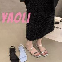 YAOLI giày nữ, Xăng đan nhẹ mũi vuông