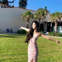 Yaoli Nữ Phong Cách Pháp Tính Khí Siêu Cổ Tích Trà Phá Trà Đầm Trượt Hoa