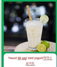 Yaourt đá xay/ iced yogurt/아이스 요거트+ tặng bánh