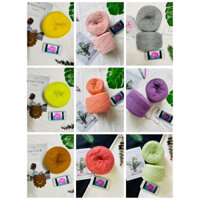Yarn - Len lông thỏ - Len Angora | Sợi đã chập 3 - Đan móc đồ ấm thu đông | Terri Store