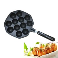 Yarnow 1 pc Takoyaki Pan Takoyaki Grill Pan Nonstick Takoyaki Maker Baking Tray Cake Pan for Restaurant and Home 12 Holes