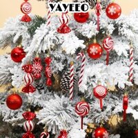 Yayeeo 36 Chiếc Đồ Trang Trí Baubles, Candy Cane Thiết Kế Quả Bóng Cây Giáng Sinh Chống Vỡ Đồ Trang Trí, Nhựa Màu Hình Đặc Biệt Trang Trí Quả Cầu Giáng Sinh Mặt Dây Chuyền Cây Giáng Sinh