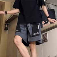 Yazhiniao Quần short nam Mỹ retro băng lụa mỏng nhanh khô thể thao xu hướng Mỹ cỡ lớn quần bóng rổ đi biển nam