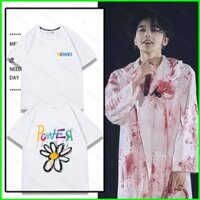 Yb BIGBANG G-DRAGON POWER Áo thun Ubermensch quạt rộng hỗ trợ áo ngắn tay