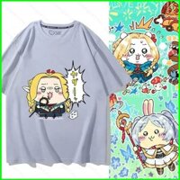 Yb Chiikawa Usagi Delicious in Dungeon Marcille Cosplay vải mùa hè Áo thun ngắn tay Anime