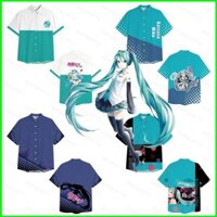 Yb1 Hatsune Miku Áo Sơ Mi Công Chúa Cosplay Vải 3D Mùa Hè Áo Thun Anime Tay Ngắn Top S-5XL VOCALOID2