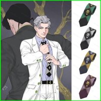 Yb1 Jojo Kỳ Dị Phiêu Lưu Cà Vạt KILLER QUEEN Kira Yoshikage Đầu Lâu Cà Vạt Cosplay Anime Trang Phục BY1