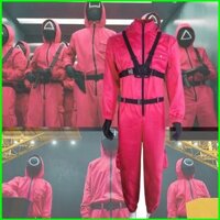 Yb1 Mực Game 2 cosplay vải đỏ áo liền quần thể thao màu xanh lá cây áo hoodie bộ trang phục sân khấu BY1