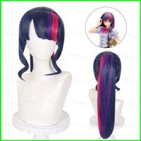 Yb1 My Little Pony Twilight Sparkle Cosplay Tóc Giả Da Đầu Nhân Tạo Anime Tóc Tóc Giả Chịu Nhiệt Tiệc Halloween