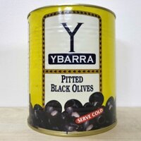 YBARRA (LON LỚN 3Kg) QUẢ Ô LIU ĐEN TÁCH HẠT Pitted Black Olives