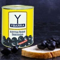 YBARRA + LON LỚN 3Kg + QUẢ Ô LIU ĐEN TÁCH HẠT TBN Pitted Black Olives