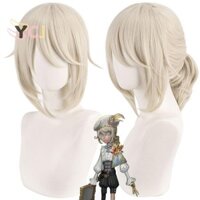 Ycj Identity V Edgar Walden Cosplay Tóc Giả Kem Trắng Đuôi Ngựa Uốn Tóc Halloween Giáng Sinh Người Phụ Nữ Cos Đạo Cụ Vai Trò Chơi Carnaval Giảm Giá