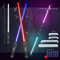 ☂✾﹊yckqybi2rkGậy phát sáng đèn Led có nhạc - Đồ chơi trung thu hot trend - Kiếm nhựa laze 2 đầu nối liền tháo rời, gậy T