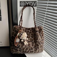 Ydv Hello Kitty Da Báo Sang Trọng Túi Sanrio Kawaii Anime Túi Xách Mềm Nhồi Bông Tote Thời Trang Đi Lại Satchel Ba Lô Mới