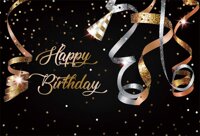 YEELE Happy Birthday Backdrop 12x8ft Carnival Theme Birthday Party Colorful Ribbons Photography Background Boys Girls Lady Man Photos Party Table D...