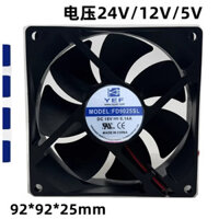 Yef FD9025SL 12 / 18V 0,16A 9cm cm Volt Quạt làm mát tủ lạnh ô tô