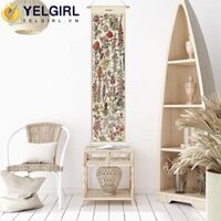 Yelgirla Thảm Treo Tường Vải Lanh cotton In Hoa 52 * 13 inch Trang Trí Phòng Ngủ