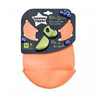 Yếm ăn dặm cho bé Tommee Tippee từ 7 tháng - Roll n Go - Cam