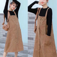 Yếm bầu công sở dạ nhung thu đông giữ ấm cho mẹ bầu (không kèm áo)