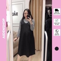 Yếm bầu công sở dáng suông văn phòng,giáo viên màu đen có đủ size 40-80kg( không áo)