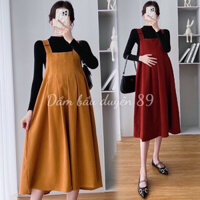 Yếm bầu đầm bầu váy bầu thu đông công sở