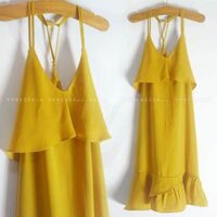 Yếm bé gái đuôi cá vạt chéo Kathy - Váy bé thời trang, đầm xinh Bé Gái, đầm đôi Mẹ và Bé VanEssa