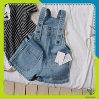 Yếm bò cho bé gái bé trai DINOKING Quần yếm cho bé chất denim Hàn quốc mềm mịn Yếm jean trẻ em 2 - 8 tuổi QS19