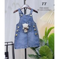 Yếm bò jeans xinh xỉu cho bé gái