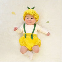 Yếm bodysuit + mũ mầm cây siêu yêu cho bé
