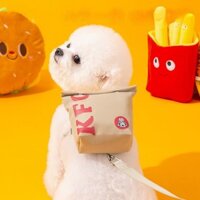 Yếm dắt chó, yếm dắt mèo, dây dẫn chó, dây dẫn cho mèo kèm balô đựng đồ