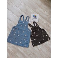 yếm jean hoạ tiết voi xinh xắn cho bé gái (12 tháng - 5 tuổi )