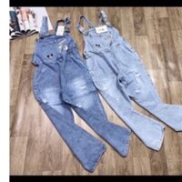 yếm jean quần dài thêu