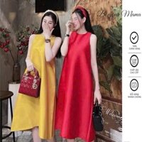 Yếm lụa dáng suông chất đẹp cho mẹ bầu mặc trước và sau sinh hàng thiết kế chất mềm đẹp X178 Váy bầu hè freesize