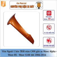 Yếm ngoài 2 BÊN nhựa ABS BỀN ĐẸPgắn xe máy Wave Anpha 100, wave S100, wave RS mới đời 2006-2016 - MÀU CAM