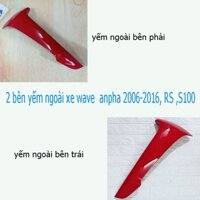 Yếm ngoài 2 bên xe Wave RS - Wave Anpha - Wave S100 đời 2006 đến 2016 [ĐỦ MÀU - CÓ BÁN LẺ]