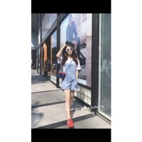 yếm quần jean ngắn