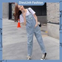 Yếm Quần Jeans Nữ, Yếm Bò Nữ, Chất Bò Co Giãn, Phối 2 Túi Trước Kèm Dây Kéo, Phong Cách Thời Trang DieuLinh Fashion