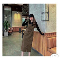 Yếm váy dài  dáng suông  khóa cài mã 527