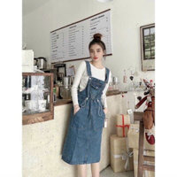 Yếm váy dài qua gối túi chun mẫu mới